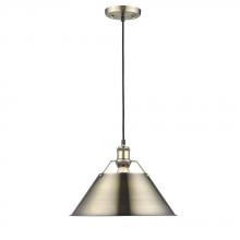  3306-L AB-AB - Orwell AB Large Pendant - 14" in Aged Brass with Aged Brass shade